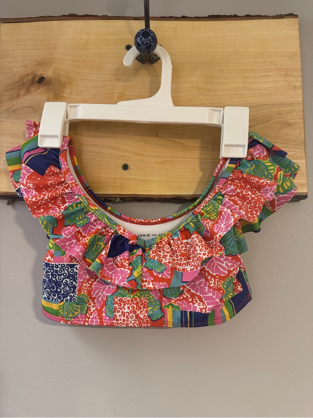 Janie and Jack Tropical 2 piece ruffle- size 7